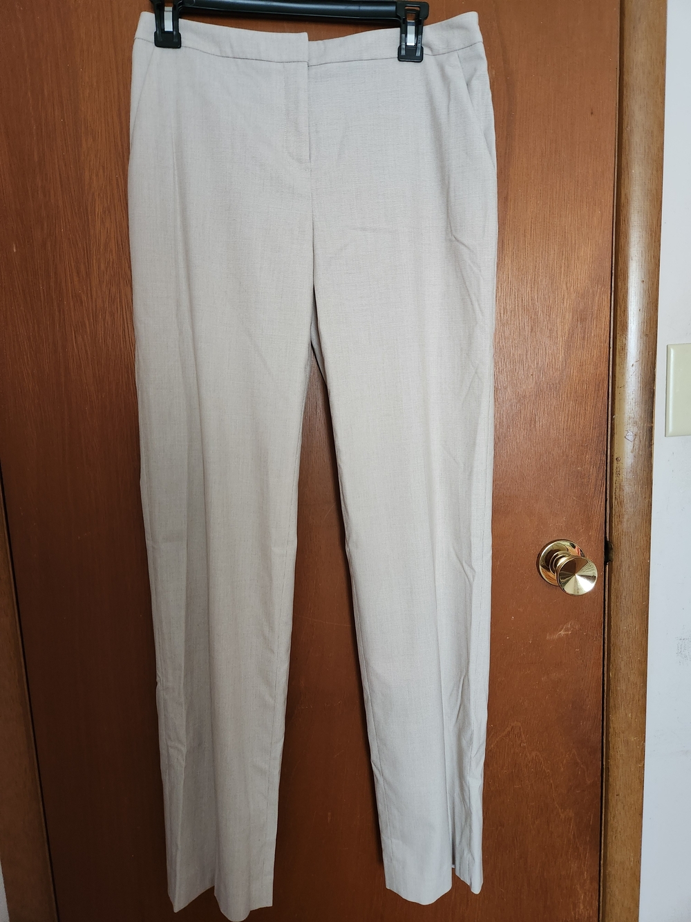Tommy Hilfiger Light Beige Straight-Leg Dress Trousers